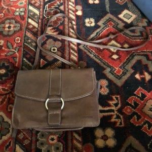 Leather fossil crossbody